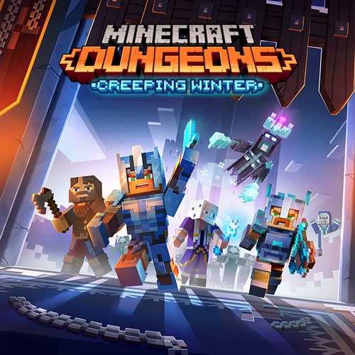 Minecraft Dungeons Creeping Winter key art