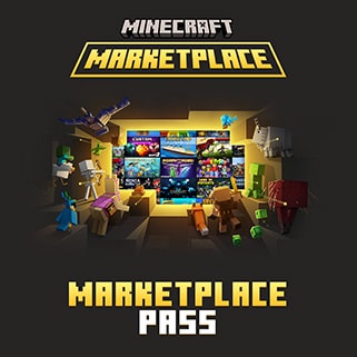 Minecraft mobs looking into a glowing hole with Marketplace DLC items