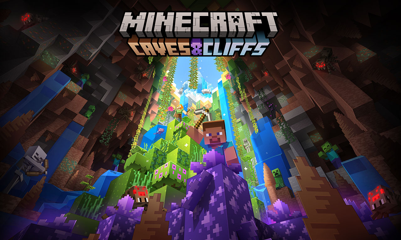 Minecraft Caves & Cliffs key art