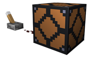 Minecraft block connected to a lever